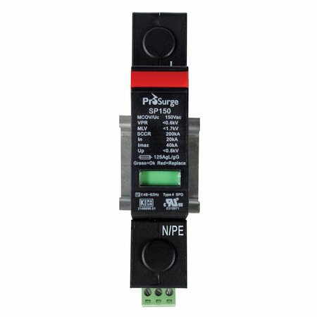 ASI 120V AC DIN Rail Mounted Surge Protection Device ASISP150-1P